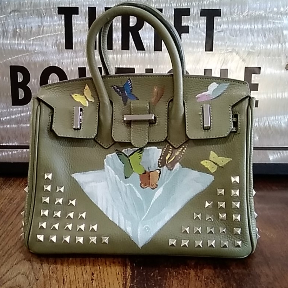 Anna Cortina Art Meets Fashion Leather Purse.